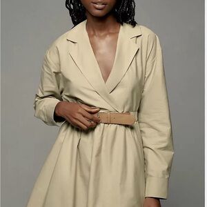 Maeve Anthropologie Long Sleeve Belted Bubble Dress XL Sage Green